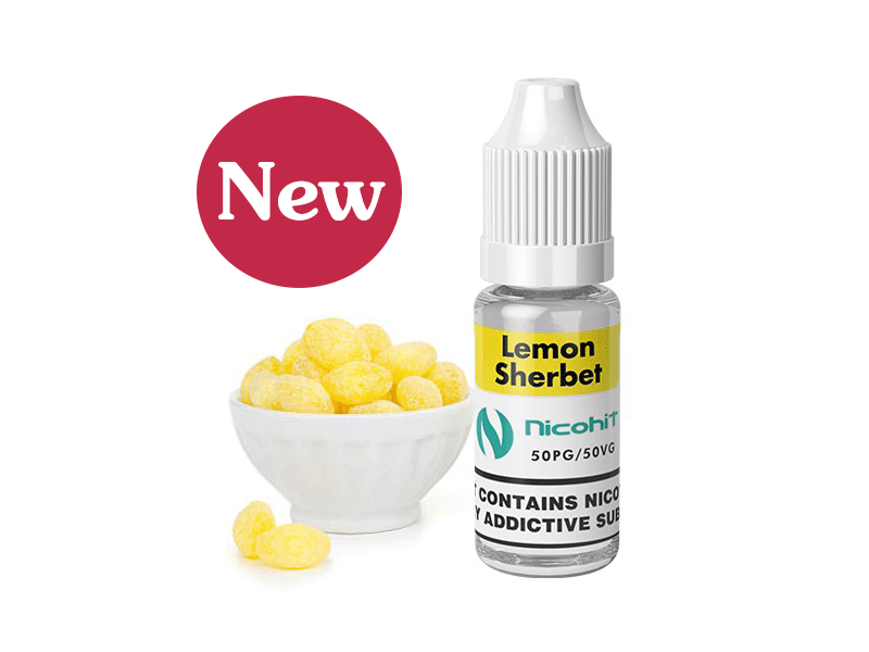 Lemon Sherbet Flavoured Vape E-Liquid - Nicohit - 50VG / 50PG