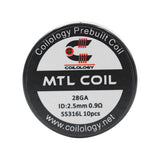 Coilology Pre Built MTL 10pcs [SS316L 0.9ohm] [Quality Vape E-Liquids, CBD Products] - Ecocig Vapour Store
