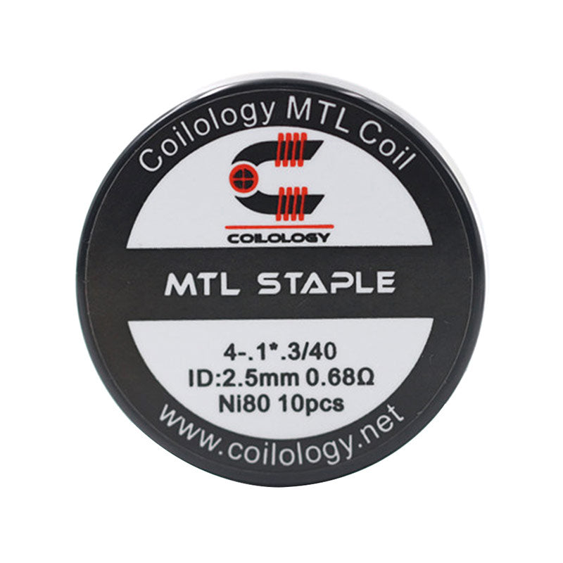 Coilology Pre Built MTL Staple 10pcs [Ni80 0.68ohm] [Quality Vape E-Liquids, CBD Products] - Ecocig Vapour Store