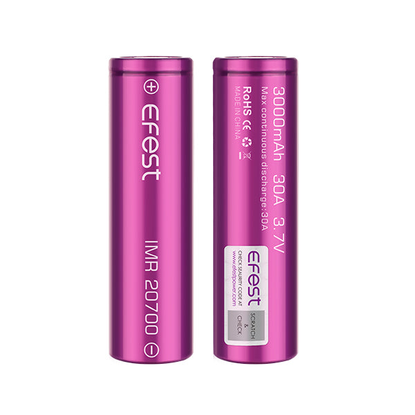 Efest 20700 3100mah 30A - 2 Pack [Quality Vape E-Liquids, CBD Products] - Ecocig Vapour Store