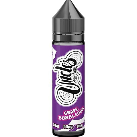 Grape Bubblegum 50ml Shortfill E-Liquid - By Uncle's Vape Co - 50VG / 50PG