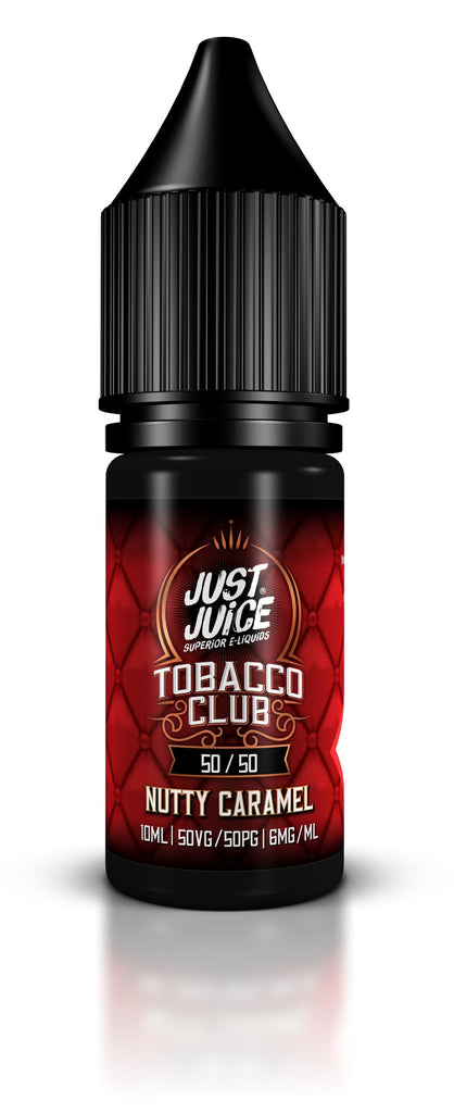 Just Juice Tobacco Club - 50/50 - Nutty Caramel [06mg] [Quality Vape E-Liquids, CBD Products] - Ecocig Vapour Store
