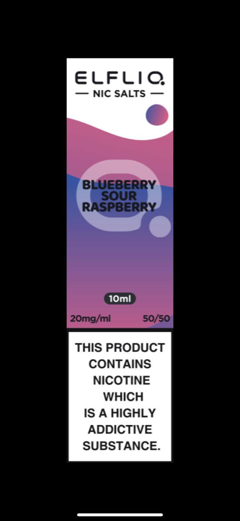Elf Bar ELFLIQ - Nic Salt - Blueberry Sour Raspberry [10mg] [Quality Vape E-Liquids, CBD Products] - Ecocig Vapour Store