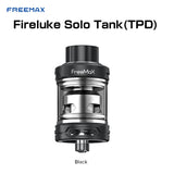 Freemax Fireluke Solo Tank [Black] (Inc Free Glass) [Quality Vape E-Liquids, CBD Products] - Ecocig Vapour Store