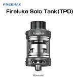 Freemax Fireluke Solo Tank [Gunmetal] (Inc Free Glass) [Quality Vape E-Liquids, CBD Products] - Ecocig Vapour Store