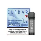 Elf Bar Elfa Pod - 2 Pack [Blueberry Sour Raspberry 20mg] [Quality Vape E-Liquids, CBD Products] - Ecocig Vapour Store