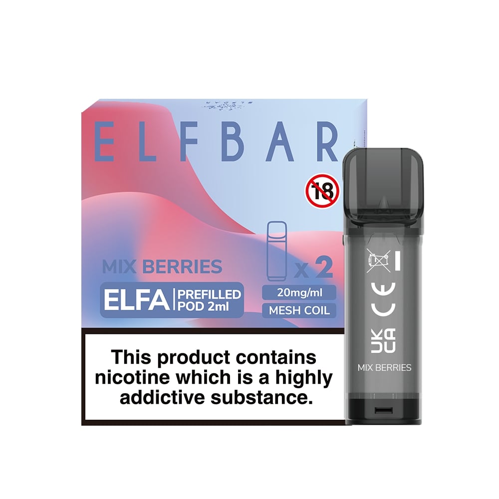 Elf Bar Elfa Pod - 2 Pack [Mix Berries 20mg] [Quality Vape E-Liquids, CBD Products] - Ecocig Vapour Store