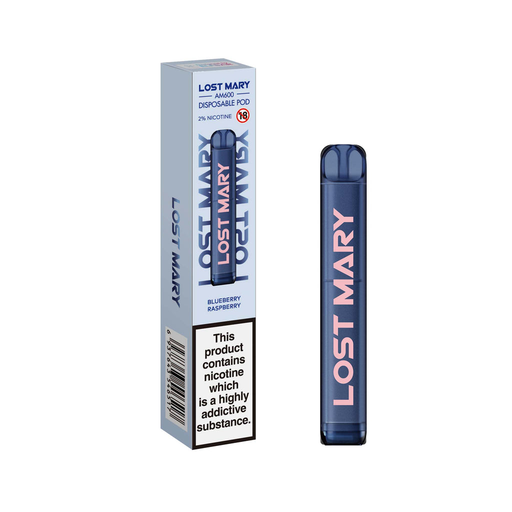 Lost Mary AM600 Disposable Pod - Blue Raspberry [20mg] [Quality Vape E-Liquids, CBD Products] - Ecocig Vapour Store