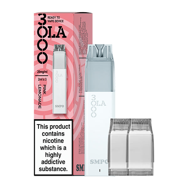 Ola 3000 Pod Kit - 3 Pack [Pink Lemonade 20mg] [Quality Vape E-Liquids, CBD Products] - Ecocig Vapour Store