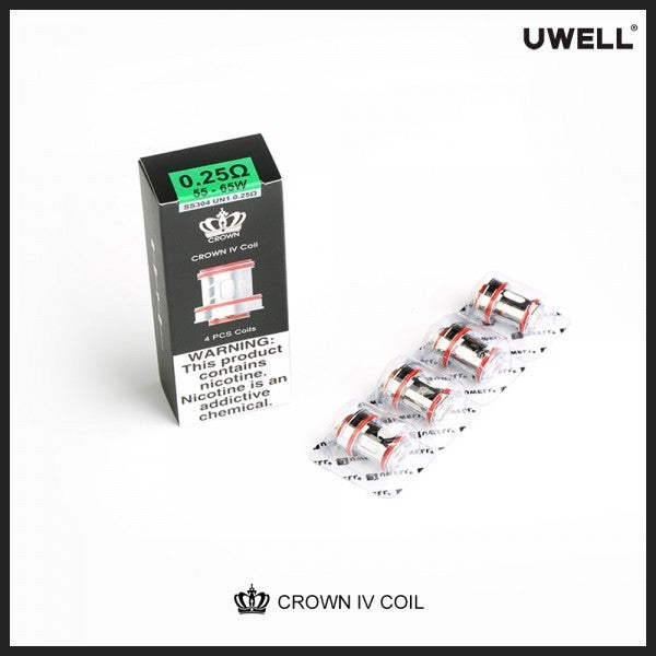 Uwell Crown 4 Coils - 4 Pack [Double Helix Mesh] [Quality Vape E-Liquids, CBD Products] - Ecocig Vapour Store